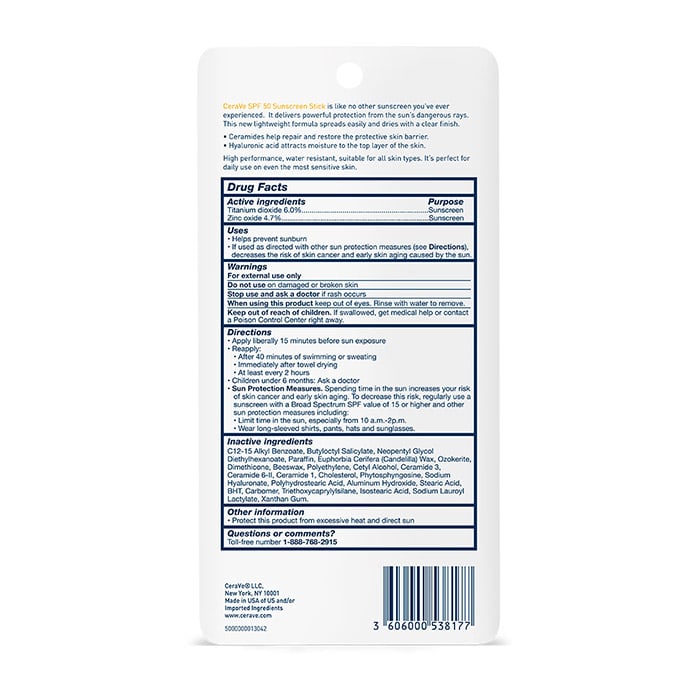 CeraVe Sunscreen Mineral Sunscreen Mineral Sunscreen Stick